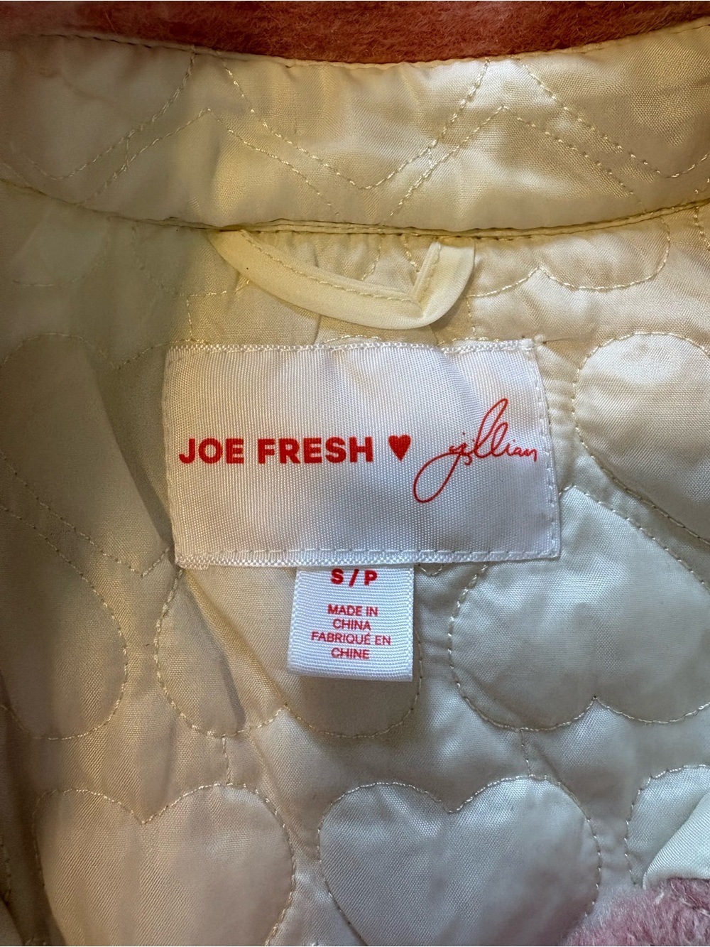 Joe Fresh x Jillian Harris Quilted Plaid Shacket Pink White Size Small - Picture 7 of 10
